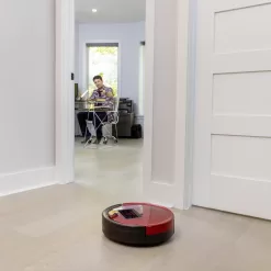bObsweep WP460011RO PetHair Robotic Vacuum Cleaner and Mop with Auto Recharging Station, Large dustbin, Stair & Obstacle Detection in Rouge