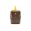 UKIAH Tailgater II 15.25in. L X 15.25in. W X 16in. H Portable LP Gas Steel Square Fire Pit with 2.1 BTM Sound System in Bronze