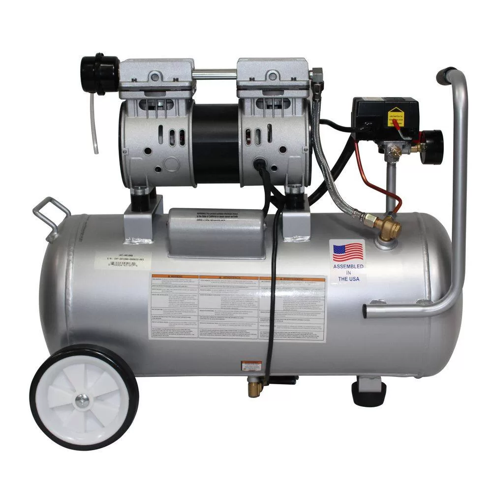 California Air Tools 8 Gal. 1 HP 120 PSI Ultra Quiet and Oil-Free Electric Horizontal Tank Air Compressor with Automatic Drain
