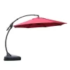 CASAINC 12 ft. Cantilever Umbrella Large Outdoor Heavy-Duty Offset Hanging Patio Umbrella with Base in Red