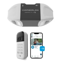 Chamberlain B4505T-MYQ-VKP1 B4505T 3/4 HP Smart Quiet Belt Drive Garage Door Opener and myQ Video Keypad