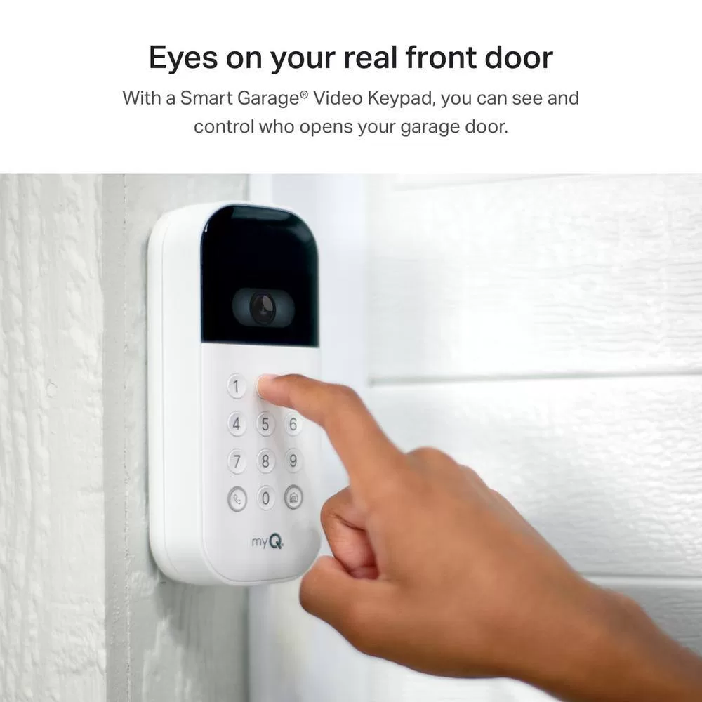 Chamberlain B4505T-MYQ-VKP1 B4505T 3/4 HP Smart Quiet Belt Drive Garage Door Opener and myQ Video Keypad