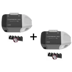 Chamberlain HD-B2211X2 1/2 HP Smart Quiet Belt Drive Garage Door Opener with Battery Backup (2-Pack)