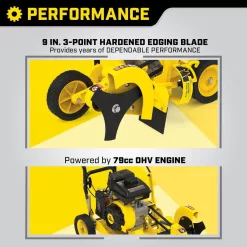 Champion Power Equipment 100731 9 in. 79 cc Gas Powered 4-Stroke Walk Behind Lawn Edger