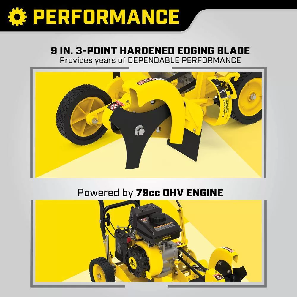 Champion Power Equipment 100731 9 in. 79 cc Gas Powered 4-Stroke Walk Behind Lawn Edger