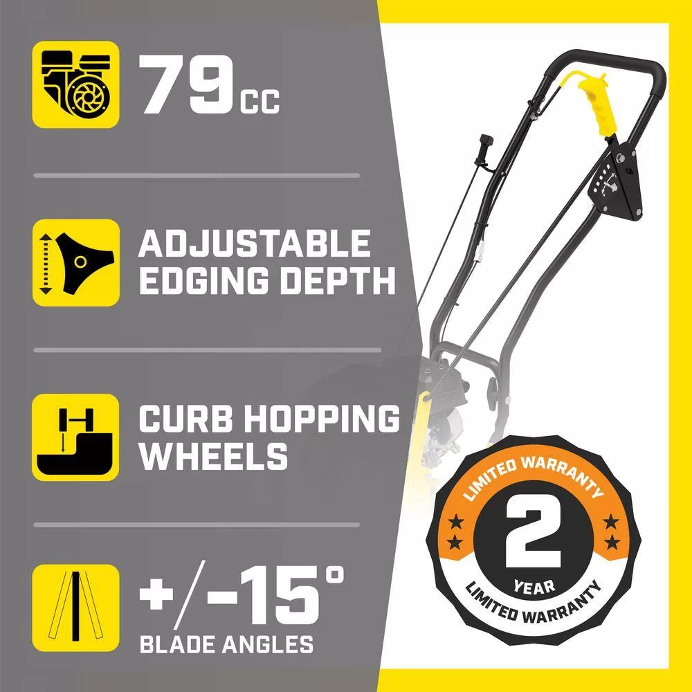 Champion Power Equipment 100731 9 in. 79 cc Gas Powered 4-Stroke Walk Behind Lawn Edger
