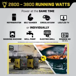 Champion Power Equipment 100571 3500-Watt Gasoline Powered Inverter Generator with CO Shield and Quiet Technology