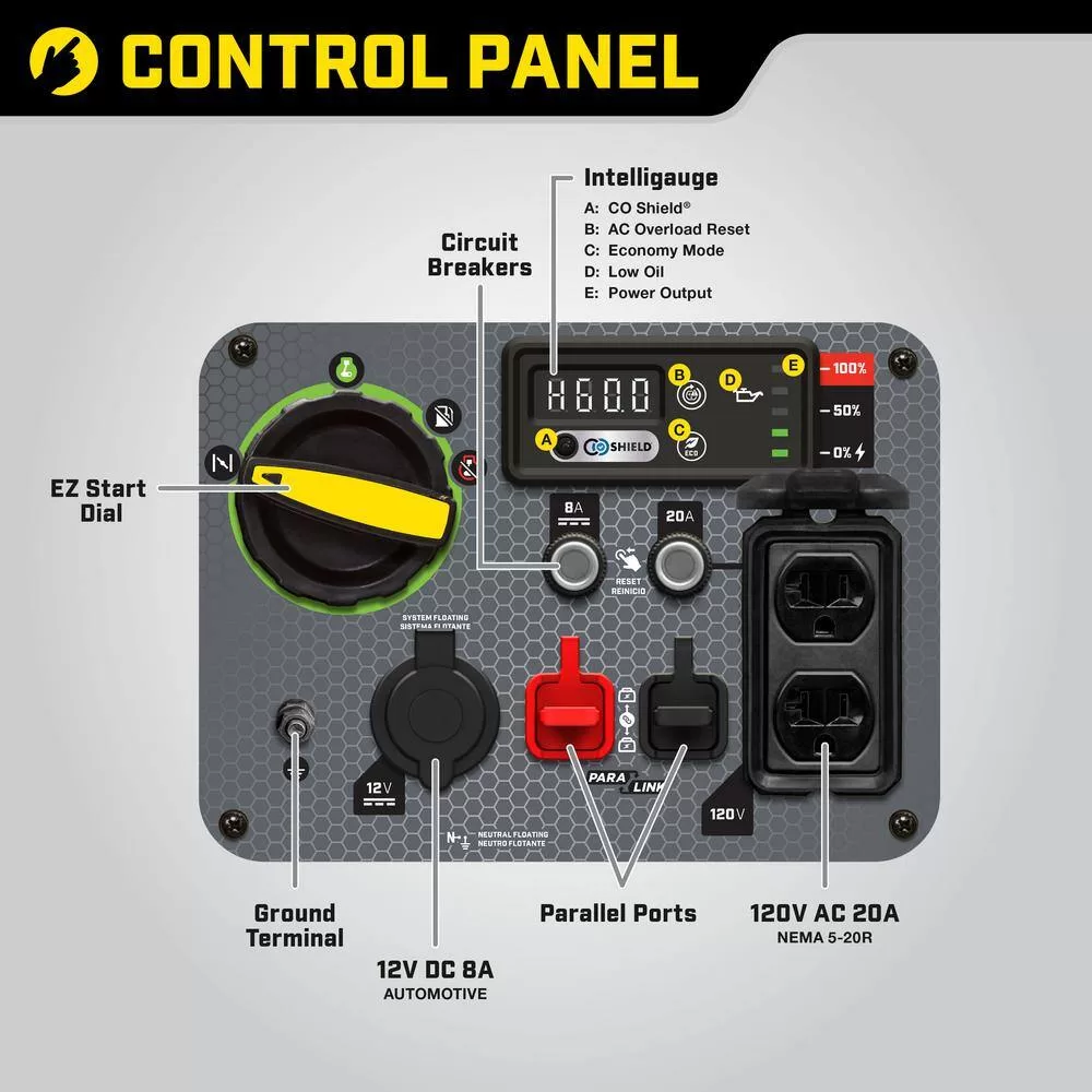 Champion Power Equipment 100571 3500-Watt Gasoline Powered Inverter Generator with CO Shield and Quiet Technology