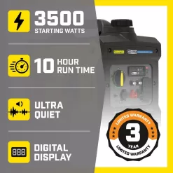 Champion Power Equipment 100571 3500-Watt Gasoline Powered Inverter Generator with CO Shield and Quiet Technology