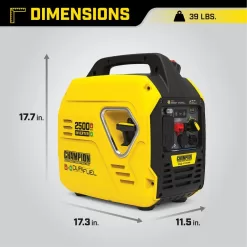 Champion Power Equipment 2500-Watt Ultralight Gasoline and Propane Powered Dual Fuel Inverter Generator