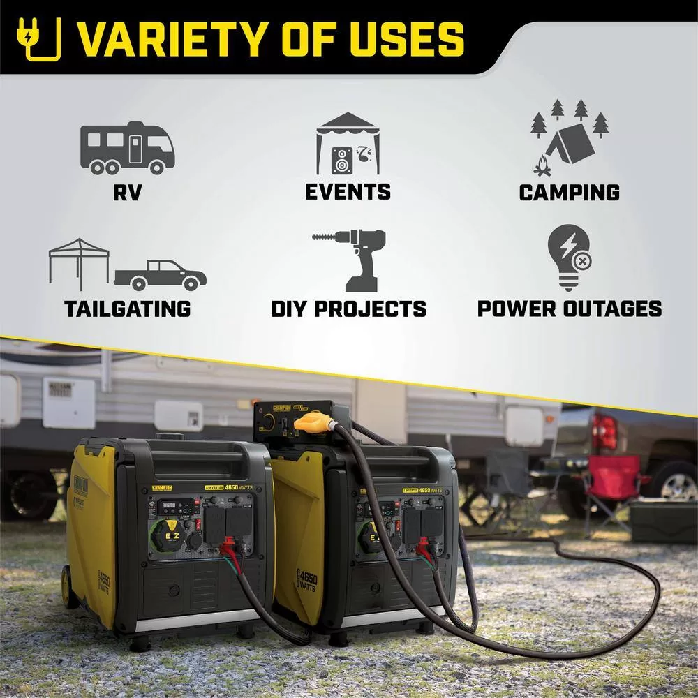 Champion Power Equipment 201155 4650-Watt Wireless Remote Start Gasoline Powered Inverter Generator with CO Shield and Quiet Technology
