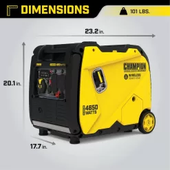 Champion Power Equipment 201155 4650-Watt Wireless Remote Start Gasoline Powered Inverter Generator with CO Shield and Quiet Technology