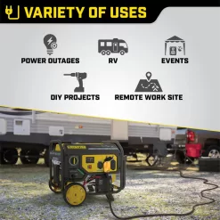 Champion Power Equipment 200973 4550/3650-Watt Electric Start Gas and Propane Dual Fuel Powered RV Ready Portable Generator