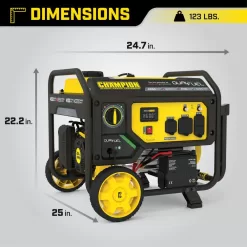 Champion Power Equipment 200973 4550/3650-Watt Electric Start Gas and Propane Dual Fuel Powered RV Ready Portable Generator