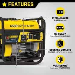 Champion Power Equipment 201119 4550/3650-Watt Gasoline Powered Portable Generator with CO Shield