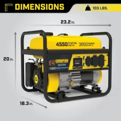 Champion Power Equipment 201119 4550/3650-Watt Gasoline Powered Portable Generator with CO Shield
