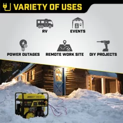 Champion Power Equipment 201156 4550/3650-Watt Wireless Remote Start Gasoline Powered Portable Generator with CO Shield