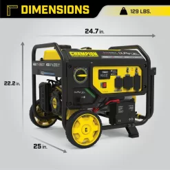 Champion Power Equipment 201157 4550/3650-Watt Electric Start Gasoline and Propane Powered Dual Fuel Portable Generator with CO Shield
