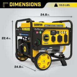 Champion Power Equipment 201279 5300/4250-Watt Gasoline and Propane Powered Dual Fuel Portable Generator with CO Shield