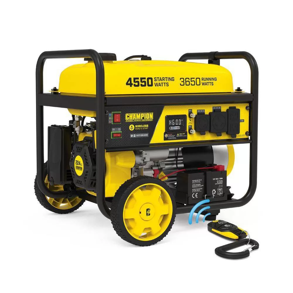 Champion Power Equipment 201156 4550/3650-Watt Wireless Remote Start Gasoline Powered Portable Generator with CO Shield