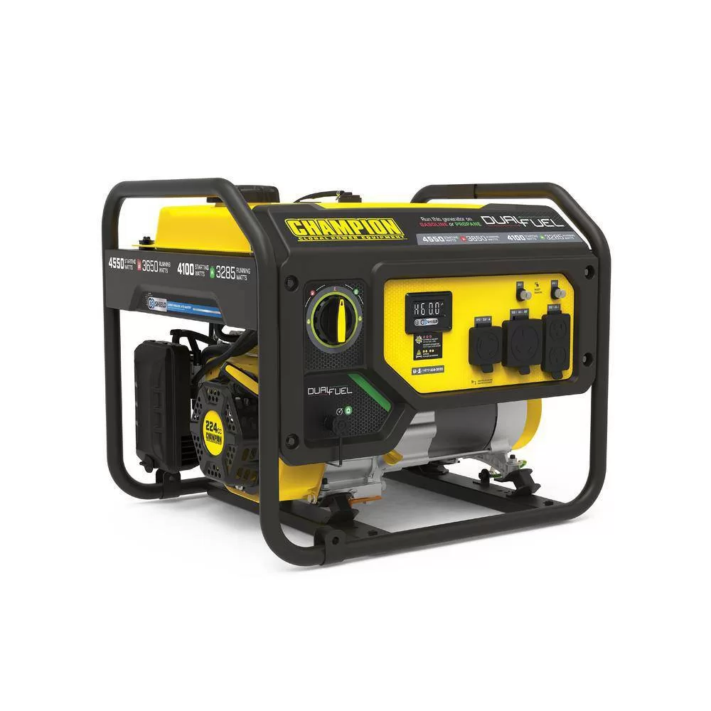 Champion Power Equipment 200970 4550/3650-Watt Gasoline and Propane Powered Dual Fuel Portable Generator with CO Shield