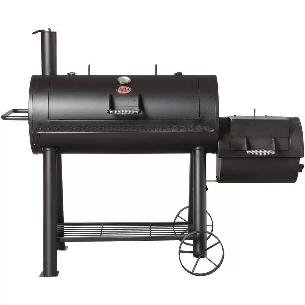 Char-Griller 8125 1012 sq. in. Competition Pro Offset Charcoal Grill or Wood Smoker in Black