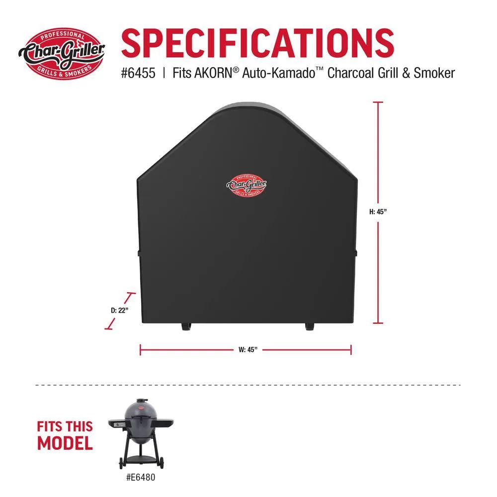 Char-Griller 6480 Akorn Auto-Kamado 20-inch Digital WiFi Charcoal Grill in Gray