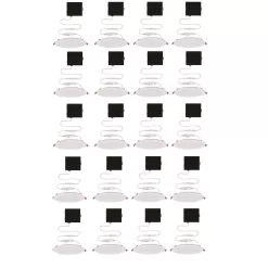 Commercial Electric 6 in. Selectable New Construction and Remodel Ultra Slim Canless Recessed Integrated LED Kit (20-Pack)