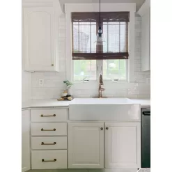 SINKOLOGY Josephine 34 in. 1-Hole Quick-Fit Farmhouse Apron Front Drop-in Single Bowl Crisp White Fireclay Kitchen Sink