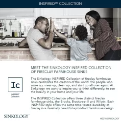 SINKOLOGY SK499-30FC Bradstreet II 30 in. Farmhouse Apron Front Undermount Single Bowl Crisp White Fireclay Kitchen Sink