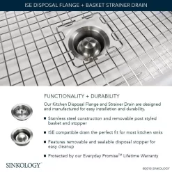 SINKOLOGY SK499-30FC Bradstreet II 30 in. Farmhouse Apron Front Undermount Single Bowl Crisp White Fireclay Kitchen Sink