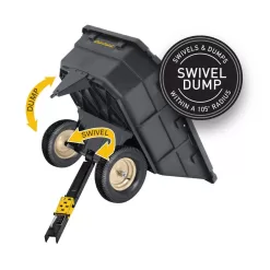Cub Cadet CC-1000PS 15 cu. ft. Poly Swivel Dump Cart