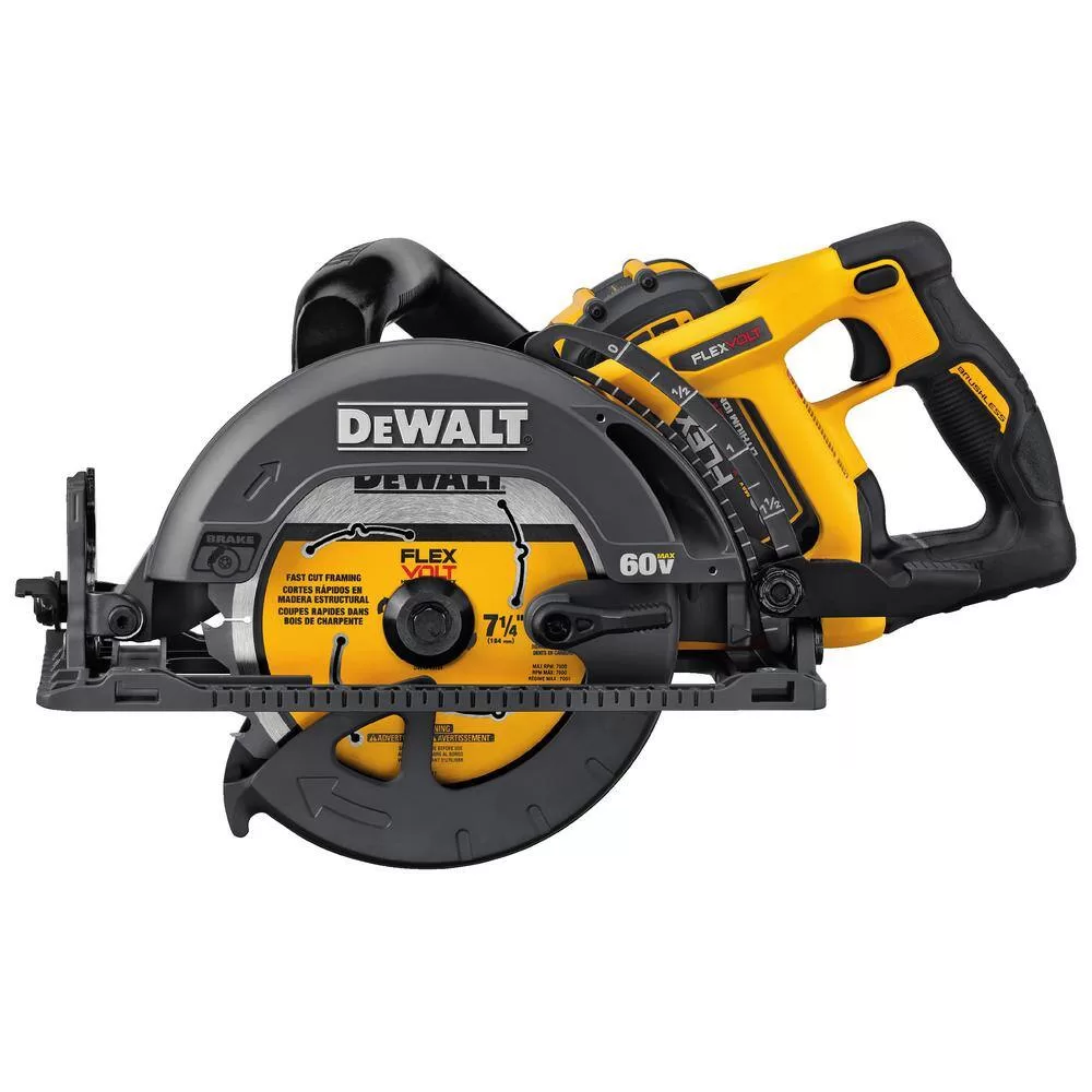 DEWALT FLEXVOLT 60V MAX 7-1/4 in. Cordless Worm Drive Style Saw with 9.0Ah Battery Kit
