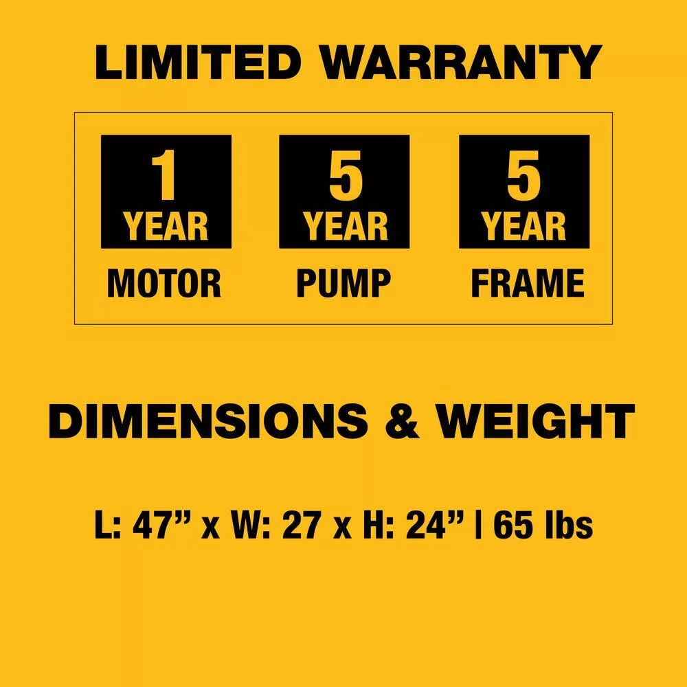 DEWALT DXPW1500E 1500 PSI 2.0 GPM Electric Cold Water Pressure Washer with AAA Triplex Pump