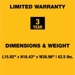 DEWALT DXPW2800E 2800 PSI 1.0 GPM Cold Water Electric Pressure Washer w/ Axial Pump