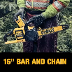 DEWALT 60V MAX 16 in. Brushless Battery Powered Chainsaw Kit with (1) FLEXVOLT 2Ah Battery & Charger & Pole Saw