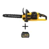 DEWALT 60V MAX 16in. Brushless Battery Powered Chainsaw Kit with (2) FLEXVOLT Batteries & Charger