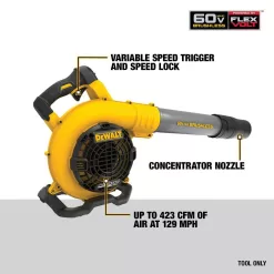 DEWALT FLEXVOLT 60V MAX Cordless Battery Powered 16 in. Chainsaw & Blower Kit with (1) FLEXVOLT 3 Ah Battery & Charger