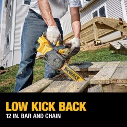 DEWALT 20V MAX 125 MPH 450 CFM Brushless Cordless Battery Powered Handheld Leaf Blower Kit & Cordless Chainsaw (Tool Only)