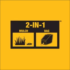 DEWALT 12A-O1T9739 21 in. 150cc Briggs and Stratton 625ex Engine Rear Wheel Drive 2-in-1 Gas Self Propelled Walk Behind Lawn Mower
