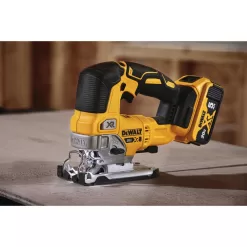 DEWALT DCS334BWCB205-2 20V MAX XR Lithium-Ion Cordless Brushless Jigsaw with (2) 20V MAX XR Premium Lithium-Ion 5.0 Ah Battery Packs