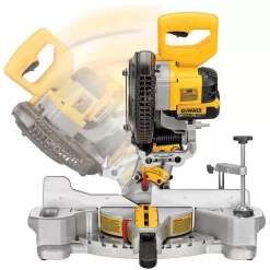 DEWALT DCS361BWCB246CK 20V MAX Lithium-Ion Cordless 7-1/4 in. Sliding Miter Saw with 6.0 Ah Battery, 4.0 Ah Battery, Charger and Bag