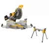 DEWALT 15 Amp Corded 12 in. Double Bevel Sliding Compound Miter Saw Kit with Compact Miter Saw Stand with 500 lbs. Capacity