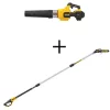 DEWALT 60V MAX 125 MPH 600 CFM Cordless Battery Powered Axial Leaf Blower Kit & 20V MAX Cordless Pole Saw (Tool Only)
