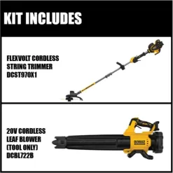DEWALT 60V MAX Brushless Cordless Battery Powered String Trimmer Kit, (1) Battery & Charger, Cordless Leaf Blower (Tool Only)
