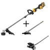 DEWALT 60V MAX Brushless Cordless Battery Powered Attachment Capable String Trimmer Kit with Brush Cutter & Edger Attachments