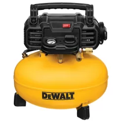 DEWALT DWFP1KIT18200-2 6 Gal. 165 PSI Heavy-Duty Electric Pancake Air Compressor, 18-Gauge Brad Nailer and 2 in. x 18-GA Brads (2500 per Pack)