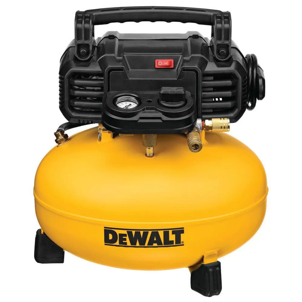 DEWALT DWFP1KIT18200-2 6 Gal. 165 PSI Heavy-Duty Electric Pancake Air Compressor, 18-Gauge Brad Nailer and 2 in. x 18-GA Brads (2500 per Pack)