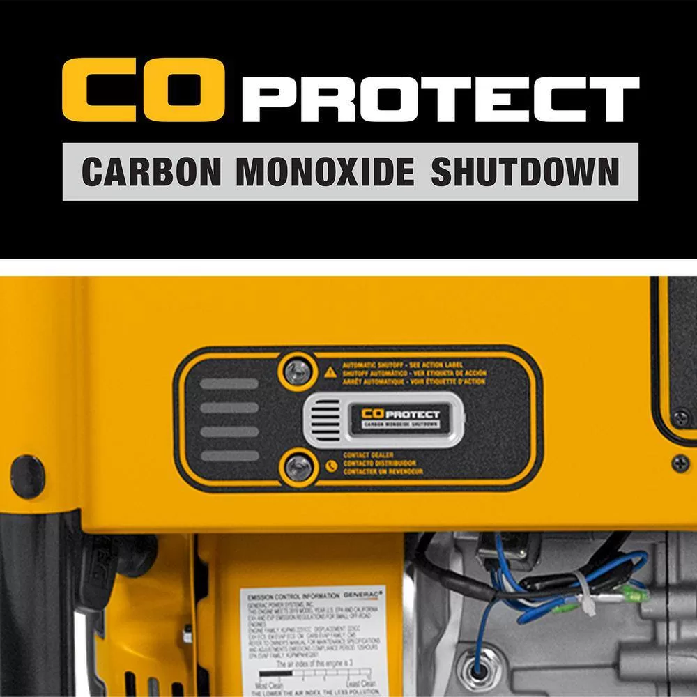 DEWALT DXGNR4000 4000-Watt Manual Start Gas-Powered Portable Generator with Premium Engine, Covered Outlets and CO Protect