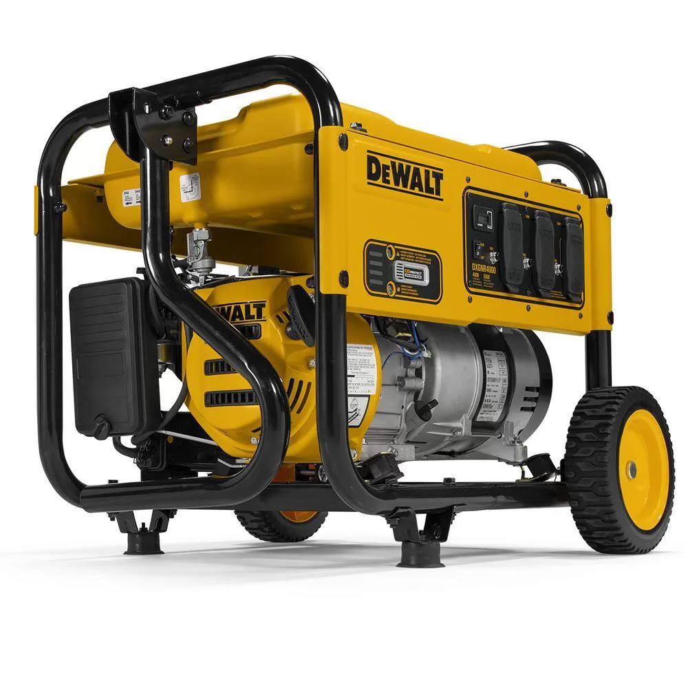 DEWALT DXGNR4000 4000-Watt Manual Start Gas-Powered Portable Generator with Premium Engine, Covered Outlets and CO Protect
